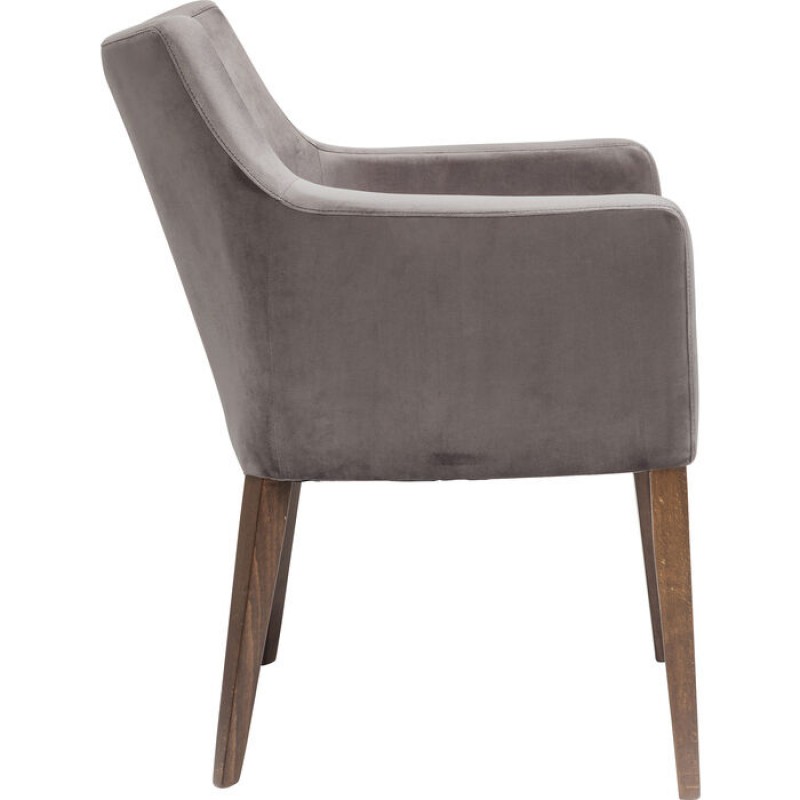 Chair with Armrest Mode Velvet Grey